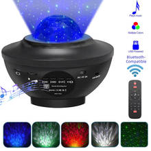 LED Star Projector Night Light Galaxy Starry Lamp Ocean Wave Projector Music Bluetooth-Compatible Speaker Remote Control for Kid 2024 - buy cheap