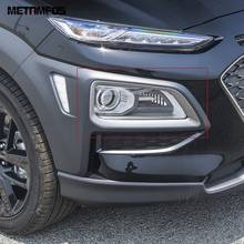 For Hyundai Kona Kauai 2017 2018 2019 2020 Chrome Front Fog Light Lamp Cover Trim Foglight Decoration Accessories Car Styling 2024 - buy cheap