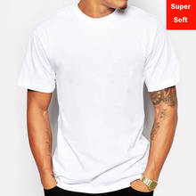 Man Summer Super soft white T shirts Men Short Sleeve Modal Flexible T-shirt white color Basic casual Tee Shirt Tops 2024 - купить недорого