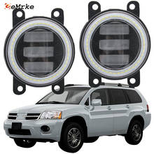 LED Car Front Fog Lights w/ Lens for Mitsubishi Endeavor 2006 2007 2008 2009 2010 2011 Daytime Running Lights Led Angel Eye DRL 2024 - buy cheap