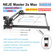 Neje master 2s max 30w cnc máquina de corte gravura a laser portátil impressora madeira gravador lightburn grbl bluetooth controle app 2024 - compre barato