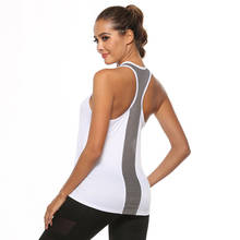 Camiseta feminina esportiva secagem rápida, calça atlética para treino yoga corrida sem mangas malha respirável 2024 - compre barato
