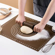 Силиконовый антипригарный плотный коврик, подкладка для раскатки теста, кондитерские изделия для выпечки тортов, доска для пиццы, кухонные аксессуары для выпечки 2024 - купить недорого