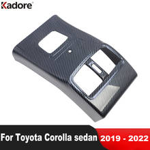 Cubierta de salida de ventilación trasera de fibra de carbono, embellecedor para Interior de coche, accesorios para Toyota Corolla sedan 2019, 2020, 2021 2024 - compra barato