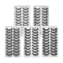 10/8/5/3Pairs Multipack 3D Mink Lashes False Eyelashes Handmade Wispy Fluffy Fake Lash Natural Eye Makeup Tools Faux Eye Lashes 2024 - buy cheap