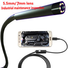 Endoscope 7mm 5.5mm Lens Snake Semi Rigid Cable 6 LED Light Waterproof USB Camera For Android Phone Windows PC Endoscope 2024 - buy cheap