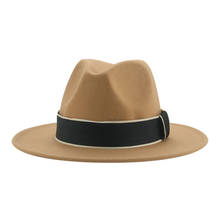 Chapéus de inverno femininos, chapéu de fedora com aba larga, banda sólida, chapéu ocidental de fedora, chapéu vintage ao ar livre, chapéus verde e vermelho 2024 - compre barato