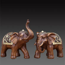 Sculpture Couple Elephant Statue Resin Home Decor Statues Animal Nordic Figurine Decoration Home Decoration Accessories Modern 2024 - buy cheap