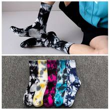 New Products for Autumn and Winter, High Quality Thick Tie-dye Middle Tube Socks, Towel Bottom Cotton Outdoor Sports Socks 2024 - buy cheap