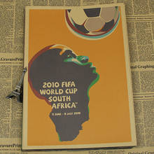 Large Vintage "2010 South Africa World Cup" Football Poster Home Decoration Wall Sticker Wall Chart Retro Matte Kraft Paper 2024 - buy cheap