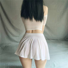 sexy skirt Solid color Ice silk Lotus leaf pendulum Transparent Nightclub Party mini skirts womens jupe femme faldas korean 2024 - buy cheap