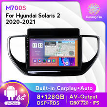 Radio con GPS para coche, reproductor Multimedia con Android, IPS, 2 Din, WIFI, BT, para Hyundai Solaris Verna 2017 2020 2024 - compra barato