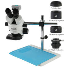 Microscopio estéreo Trinocular con Zoom continuo, lente Focal de 36MP 3,5-90X, cámara con adaptador de montaje en C, reparación de soldadura PCB de teléfono 2024 - compra barato