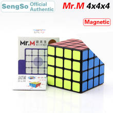 ShengShou-cubo mágico magnético para niños, juguetes educativos antiestrés, Mr.M 4x4x4, SengSo 4x4 2024 - compra barato