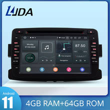 LJDA 1 DIN Android 11 Car DVD GPS Radio For Dacia/Sandero/Duster/Captur/Lada/Xray 2/Logan 4G+64G WIFI Multimedia Stereo DSP IPS 2024 - buy cheap