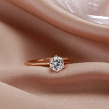 Kinel-anillos de circonia cúbica para mujer, joyería de boda, diseño de garras de compromiso de cristal, gran oferta, color blanco AAA 2024 - compra barato