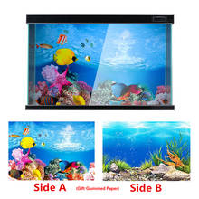 Double Side Background Sticker Fish Tank Aquarium Decoration Poster Ocean Acuario Decor Ornament Decorative Accessories PVC 2024 - buy cheap