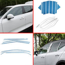 Car Styling Stainless Steel Garnish Pillar Window Middle Strip Trim Frame Lamp Hood For Volvo XC40 2018 2019 2020 2021 2022 2023 2024 - buy cheap
