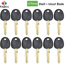 KEYECU 12 Pieces Transponder Chip Key Case Shell - Left/ Right Blade - FOB for Hyundai Coupe Tucson Elantra Accent Santa Fe i10 2024 - buy cheap