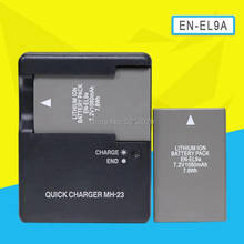 2pc EN-EL9a ENEL9a Bateria 1080mAh Para Nikon D60 D5000 D40X D40 D3X D3000 D30 Câmeras Com MH-23 carregador 2024 - compre barato