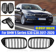 Pair Front Bumper Kidney Grille Grill Diamond Meteor Style For BMW 5 Series G30 G38 5-Series 2017-2020 Racing Grills 2024 - buy cheap