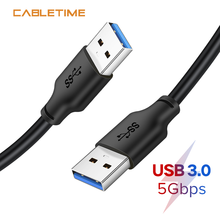 Кабель-удлинитель CABLETIME со штекером USB на USB, тип А, штекер USB 3,0, удлинитель для радиатора, жесткого диска Webcom, кабель USB 3,0, N312 2024 - купить недорого