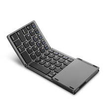 Teclado bluetooth dobrável sem fio, teclado com touchpad para windows, android, ios, tablet, ipad 2024 - compre barato