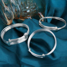 Pulsera de alambre de plata esterlina 100% para hombre y mujer, brazalete ajustable Vintage de plata tailandesa, joyería 925 2024 - compra barato