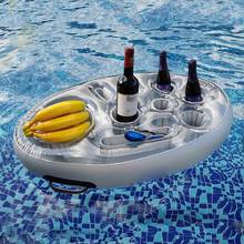 Inflatable Pool Float Beer Drink Cooler Summer Party Bucket Cup Holder Table Bar Tray Beach Swimming Ring Beer Bottle Holder 2024 - compre barato
