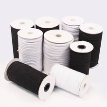 1 Roll White and Black Elastic Bands 3/5/6/8/10/12mm Width Polyester Elastic Bands for Clothes Garment Sewing DIY Accessories 2024 - buy cheap