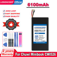 LOSONCOER-Batería Para Chuwi Minibook CWI526, acumulador de repuesto, 6100mAh, 635170-2S, 8 líneas + enchufe NV-635170-2S 2024 - compra barato