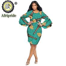 Women Bodycon Dress African Ankara Print Dresses for Lady Petal Sleeve Casual Outfits Floral Printed Summer Mini Dress S2025020 2024 - buy cheap