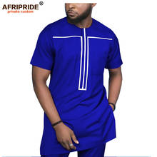 2022 africano roupas para homem agasalho dashiki camisas e calças de impressão conjunto tradicional roupas wear sweatsuit afripride a1916051 2024 - compre barato