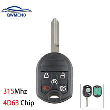 QWMEND 5 Buttons Car Remote Key Fob for Ford Expedition Explorer Taurus Flex 315Mhz Smart Car Key 4D63 Chip for Ford Key 2024 - buy cheap