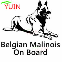 Забавные бельгийские наклейки малинуа на автомобили, наклейки с собаками и животными, забавные украшения для окна из ПВХ, водонепроницаемые солнцезащитные наклейки для автомобиля 2024 - купить недорого