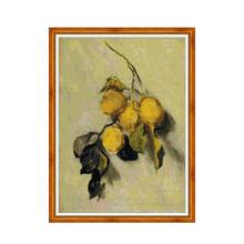Monet-Branch of Lemons cross stitch kit aida 14ct 11ct count printed canvas stitches embroidery DIY handmade needlework 2024 - buy cheap