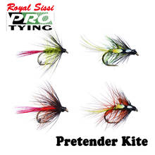 Royal sissi 4 optional colors NEW 6pcs/box 12# pretender wet flies PRO TYING palmer kite wet fly fishing hand tied trout lures 2024 - buy cheap