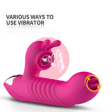 double tongue rabbit vibrator vibration telescopic sucking stick adult masturbation sex shop toys products for woman female xxx 2024 - buy cheap