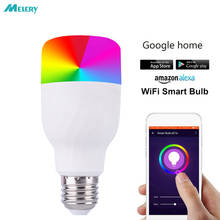 Wifi Smart Led Light Bulb E26 E27 Lamp Equivalent 7W Dimmable RBGW Lighting Voice Remote Control by Alexa and Google Assistant 2024 - buy cheap