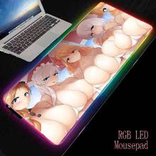 XGZ Sexy Beauty Big Tits Animation Mouse Pad LED Game RGB Gamer Large Mouse Pad Lighting USB Keyboard Colorful Desk Mat Mousepad 2024 - buy cheap