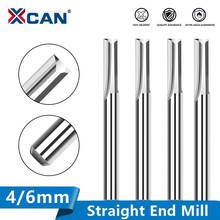XCAN 1pc 4mm/6mm Shank 2 Flute Straight End Mill Carbide CNC Router Bit Engraving Bit Straight Slot Milling Cutter for Wood 2024 - buy cheap