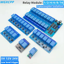 5/12/24V 1/2/4/6/8/16 relay module 8 channels, with optocoupler relay output 1 2 4 6 relay module 8 channels Low level trigger 2024 - купить недорого