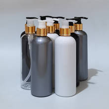 Botellas Vacías de plástico para loción, contenedor de bomba de jabón líquido para el cuidado Personal, envases cosméticos de aluminio dorado, 300ml 2024 - compra barato