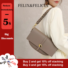 FELIX&FELICIA Factory Brand Shoulder Bag Fashion Women Handbag High Quality Genuine Leather Crossbody Retro Messenger Bags 2021 2024 - buy cheap