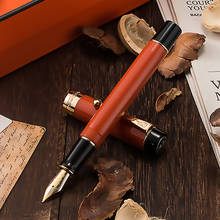 Jinhao 100 Centennial Resin Fountain Pen Orange-Red Iridium EF/F/M/Bent Nib with Converter Ink Pen Business Office School Pen 2024 - buy cheap