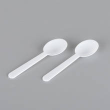 100 pcs/lot  Mini Cosmetic  Scoop Disposable  White Plastic Spoon Makeup Maquillage Tools 2024 - buy cheap