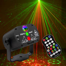 Led Laser Lights,DJ Disco Stage Party Sound Activated RGB Led Projector Time Function With Remote Control for Xmas Decorations 2024 - buy cheap