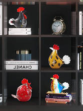 Galinha criativa estatuetas de frango decoração para casa artesanato moderna porcelana galo artes cerâmica animal mobiliário presente casamento 2024 - compre barato