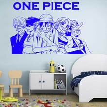 Japanese One Piece Anime Wall Stickers Manga Movies Anime Kids Room Game Room Home Decor Vinyl Wall Decals Children's Gifts  16 2024 - compre barato