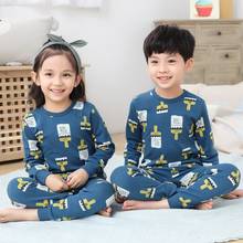 Pijama infantil de desenho animado, roupas de dormir para crianças, meninos e meninas, outono 2020 2024 - compre barato